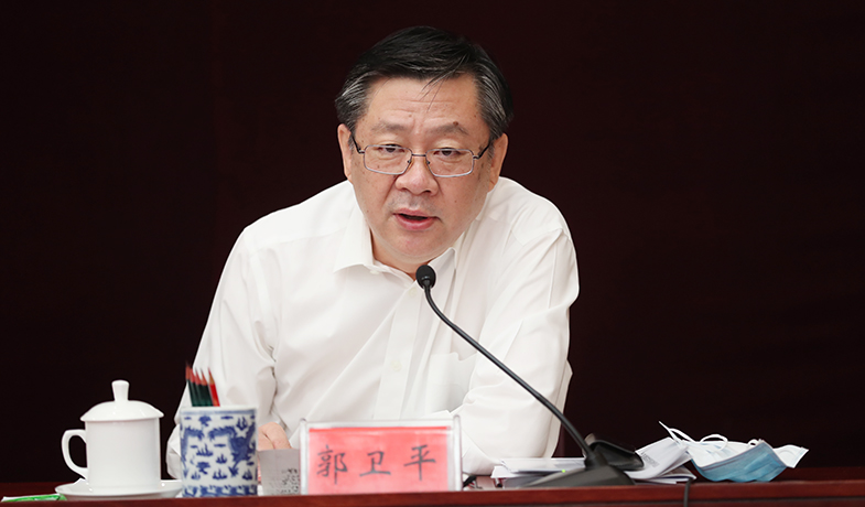 8月12日，郭衛(wèi)平在第十二屆駿馬獎評獎委員會第一次全體會上講話