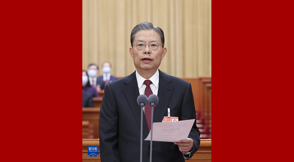 3月5日，第十四屆全國人民代表大會第一次會議在北京人民大會堂開幕。趙樂際主持開幕會。