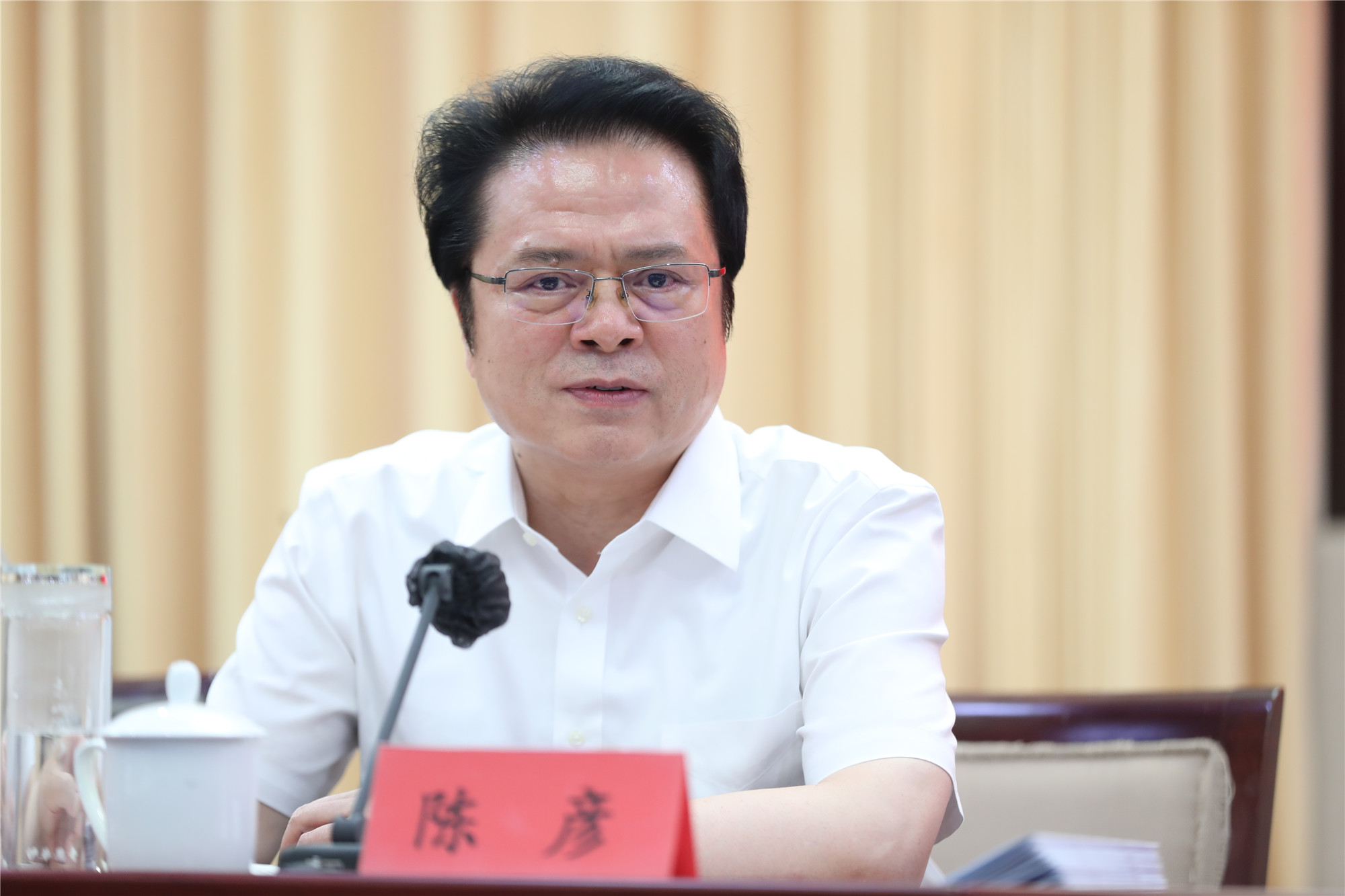 中國(guó)作協(xié)黨組成員、副主席陳彥主持會(huì)議