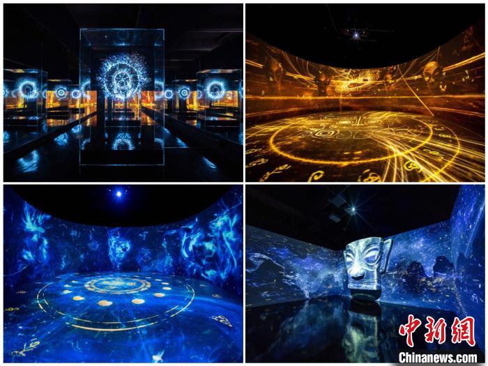 《你好！三星堆》光影展廳現(xiàn)場。 展覽組委會供圖