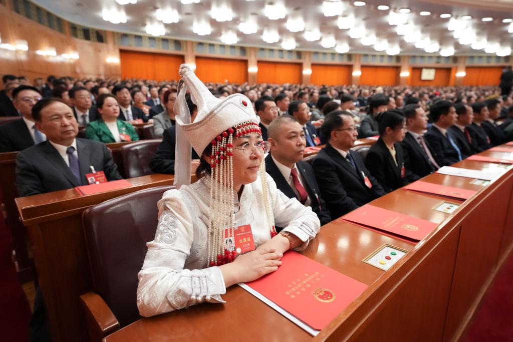3月11日，第十四屆全國(guó)人民代表大會(huì)第二次會(huì)議在北京人民大會(huì)堂舉行閉幕會(huì)。新華社記者 王毓國(guó) 攝
