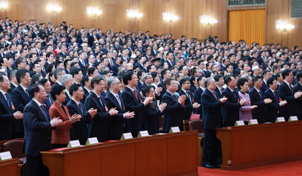 3月11日，第十四屆全國(guó)人民代表大會(huì)第二次會(huì)議在北京人民大會(huì)堂舉行閉幕會(huì)。新華社記者 王曄 攝