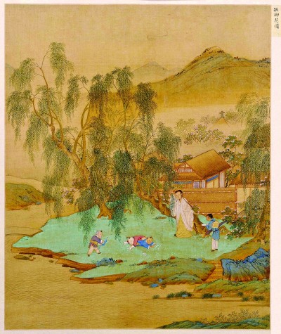 捉柳花圖（中國(guó)畫(huà)） 仇英