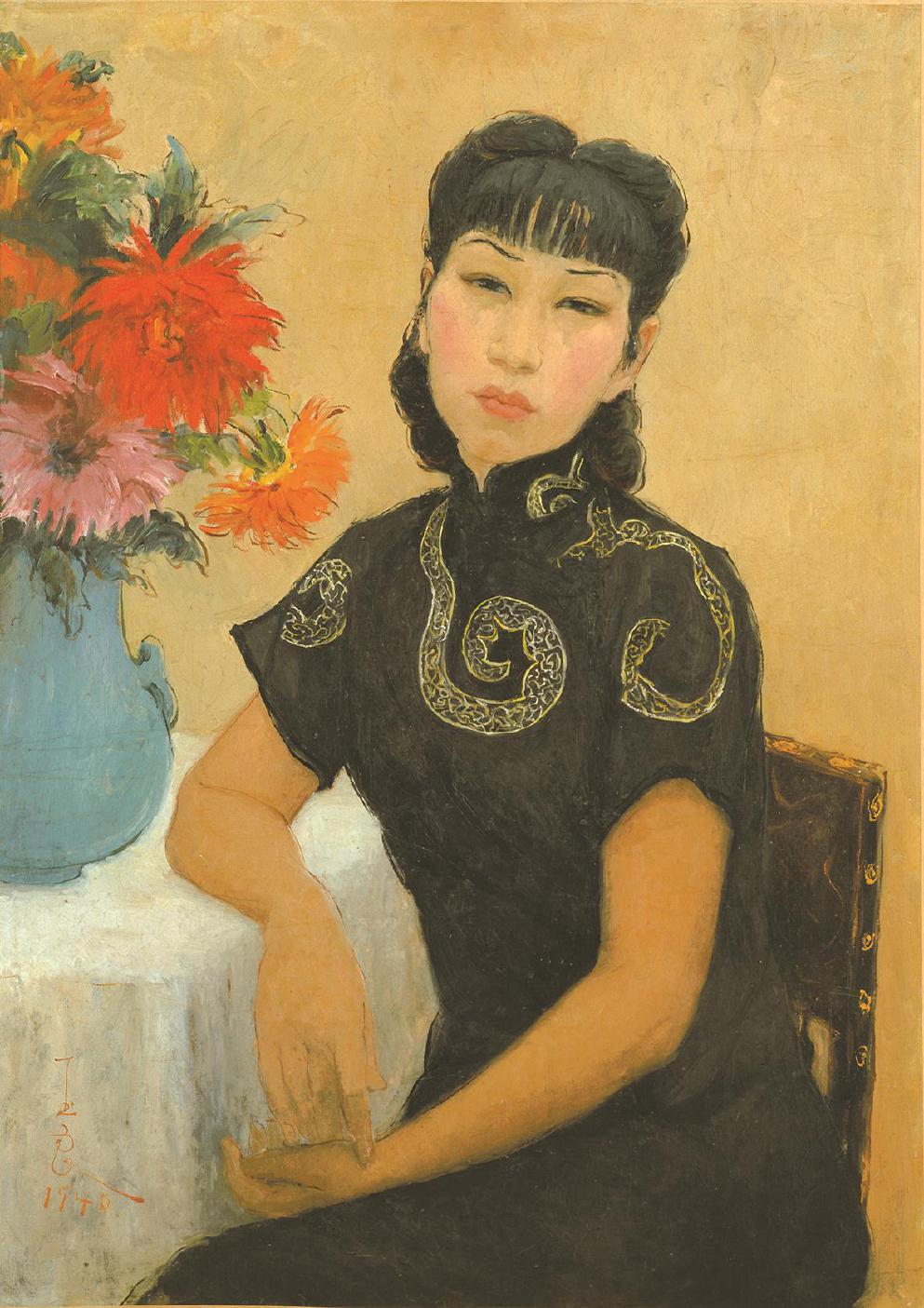 潘玉良《自畫像》，1939年，油畫