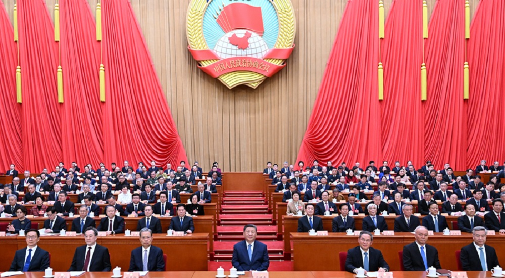 3月4日下午，中國人民政治協(xié)商會議第十四屆全國委員會第三次會議在北京人民大會堂開幕