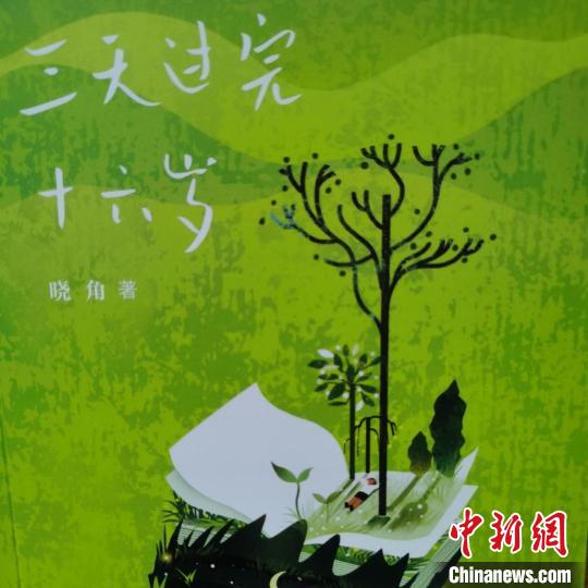 圖為曉角詩(shī)集《三天過(guò)完十六歲》。 中新網(wǎng)記者 李愛(ài)平 攝